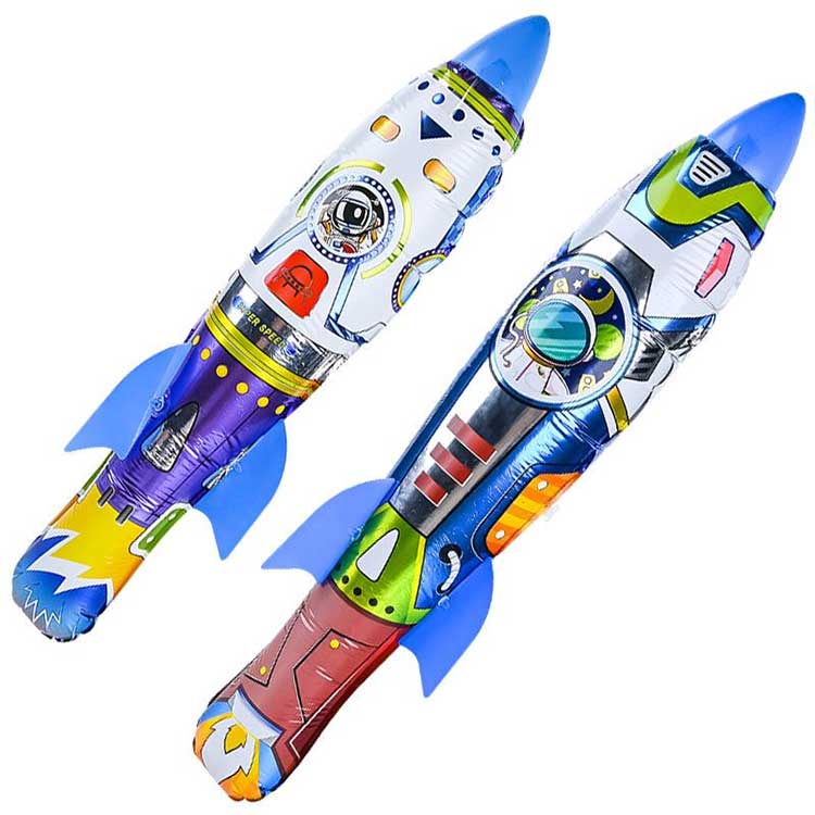3D Rocket Folie Ballon Kast Oppustelig