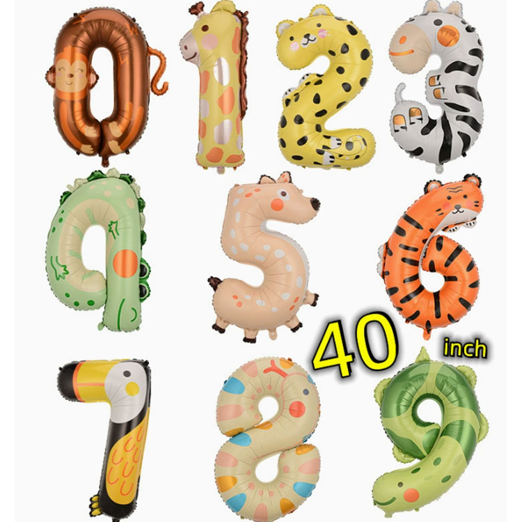 40 tommer dyrenummer folieballoner