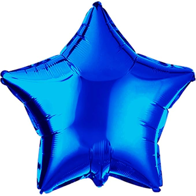 Blå foliestjerne ballon