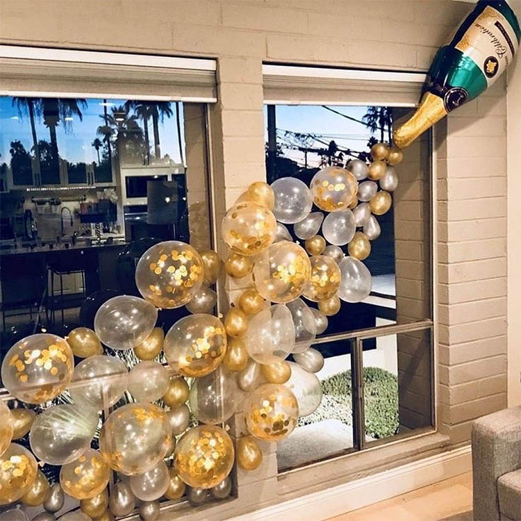 Champagneflaske Ballon Garland Arch Kit