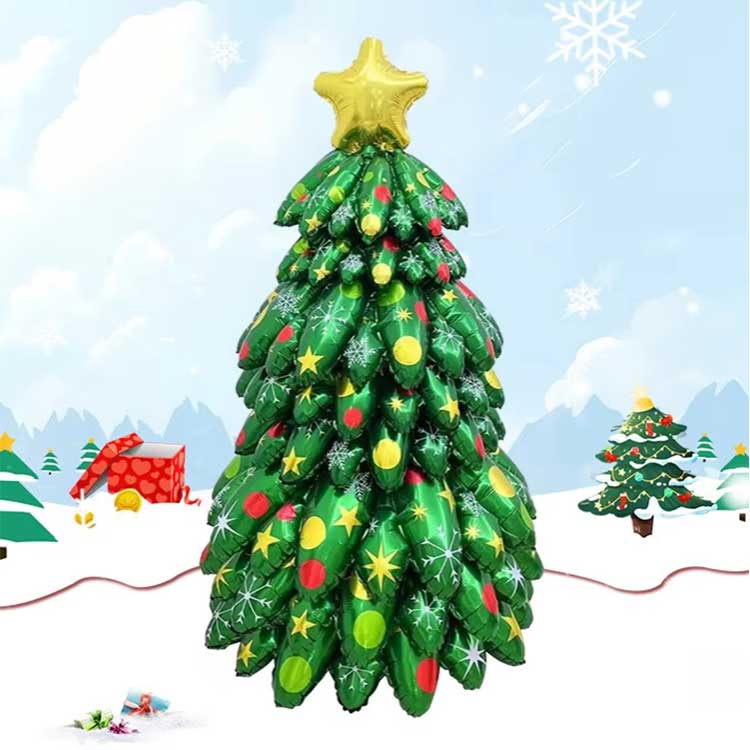 Juletræ Stand Up Folie Ballon