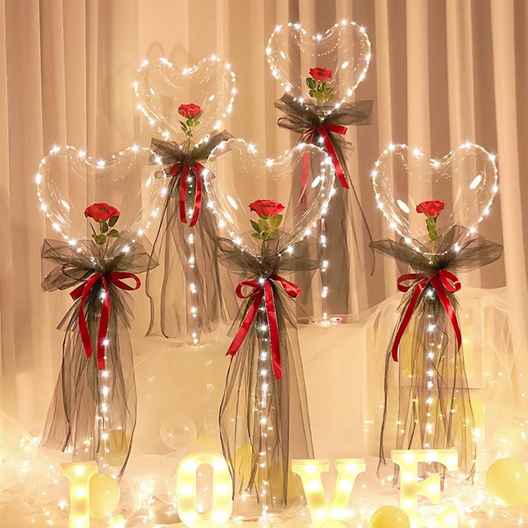 Hjerteformet Bobo Rose Set