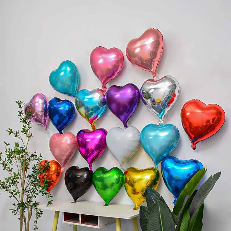 Hjerteformet folieballon