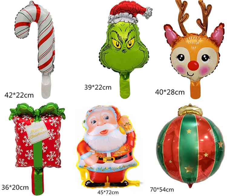Christmas aluminum foil balloons size