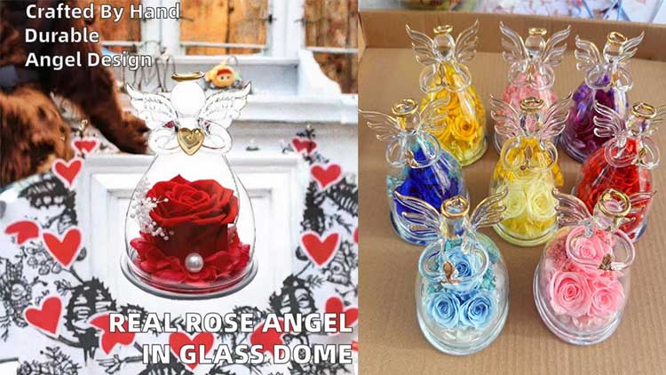 Glass Angel Preserved Flower Gift3