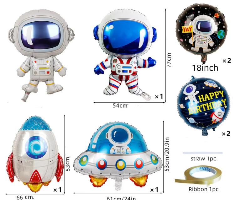 18 Inch 7 Pcs Space Foil Balloons Kits discount
