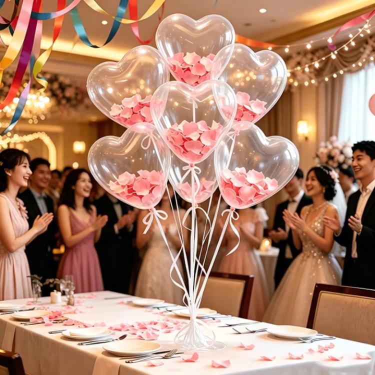 transparent heart latex balloons factory