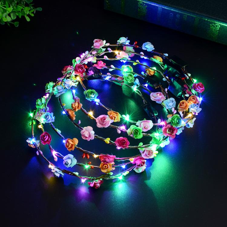 LED blomster pandebånd krone