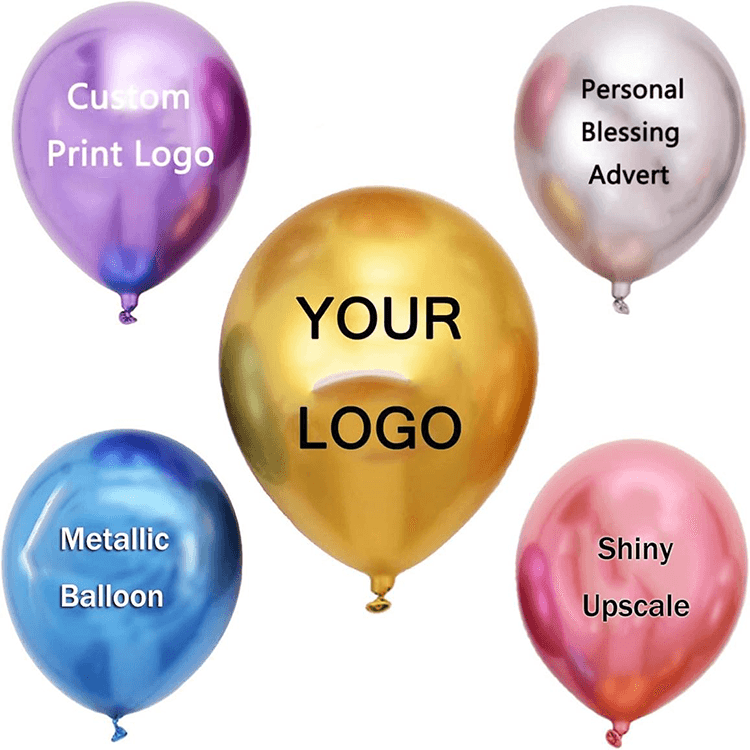 Trykt metal latex ballon