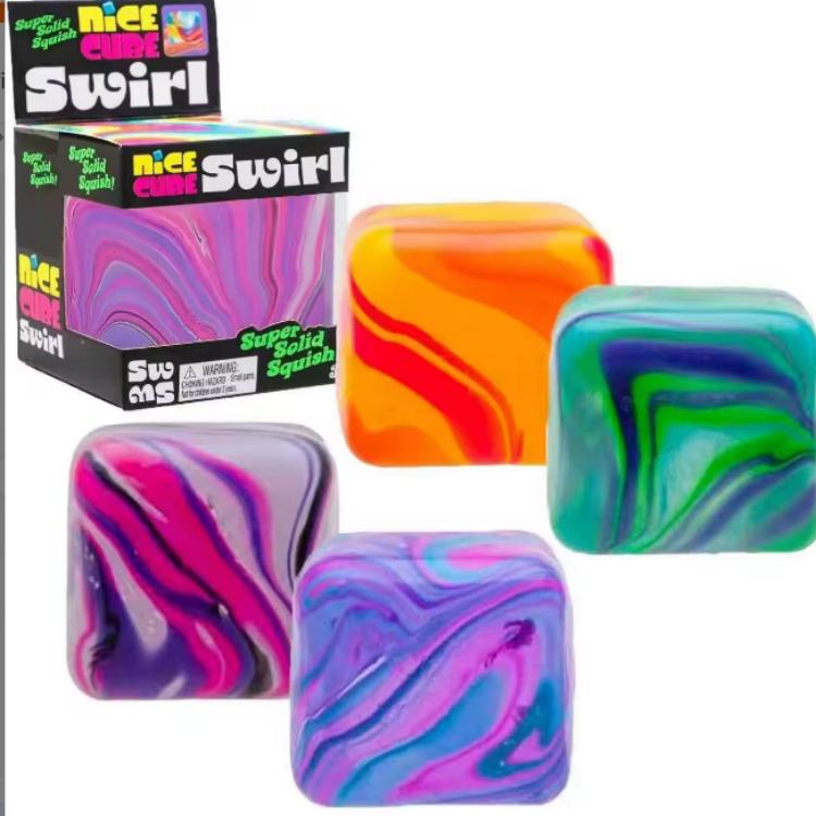 Square Pinch Rubber Stress Relief Legetøj