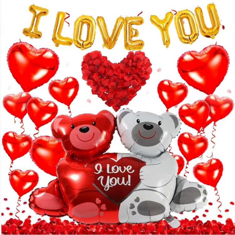 Valentinsdag folieballoner